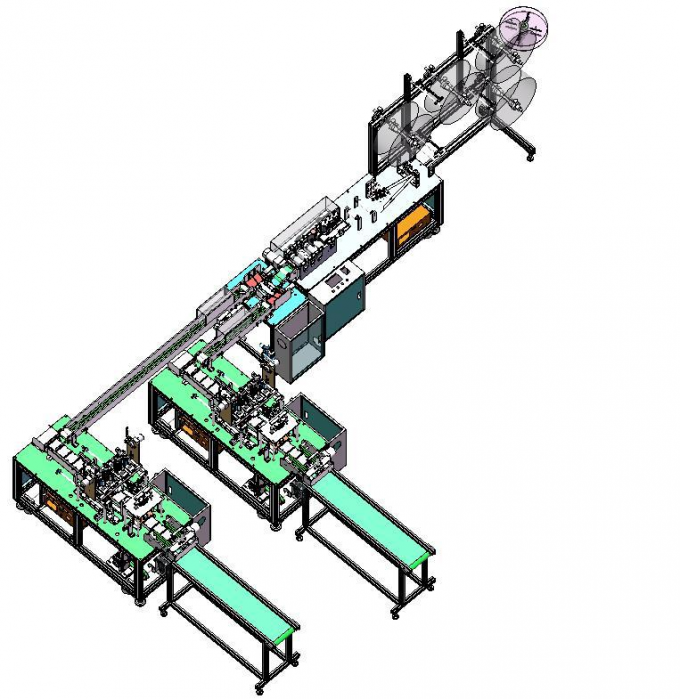 Máy sản xuất mặt nạ hoàn toàn tự động 3 lớp tốc độ cao 0